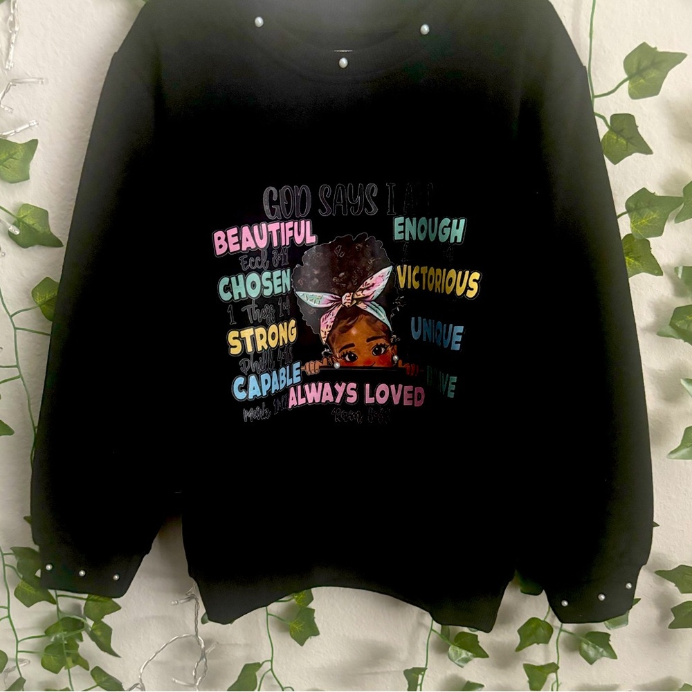 7-8Y Girls’ Beautiful custom sweatshirt